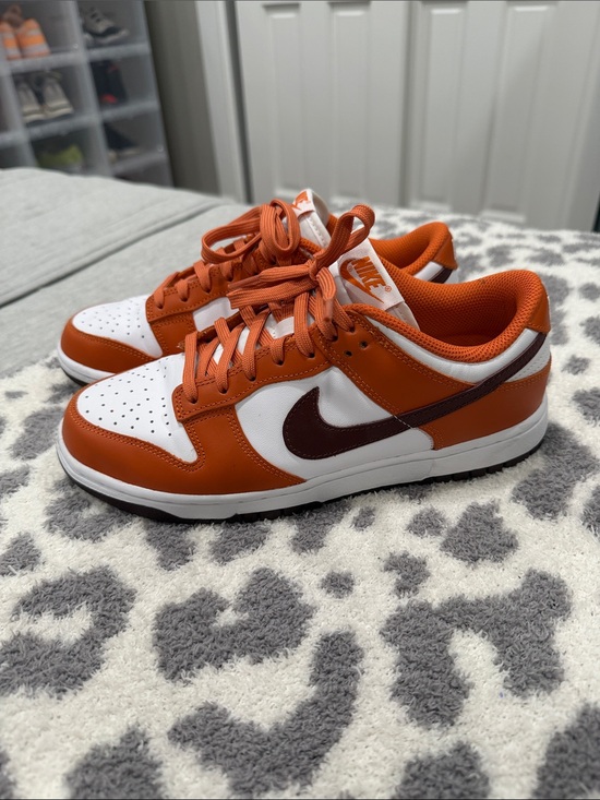 Nike Shoes - Nike Woman’s  Low-Top Sneakers - White & Orange Dunk low
